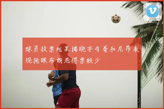 球员投票结果揭晓字母哥和尼昂表现抢眼布朗尼得票较少